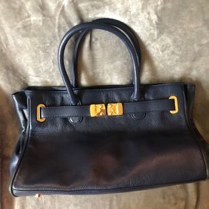 Onna Ehrlich navy blue purse